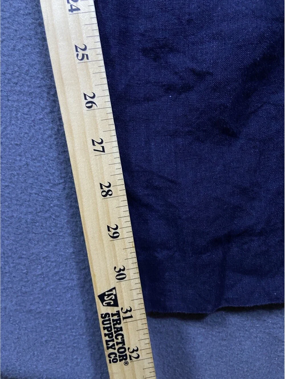 Nautica Rigger Linen Mens 38x32 (Measures 31) Navy Blue Pleated Pants Nautical